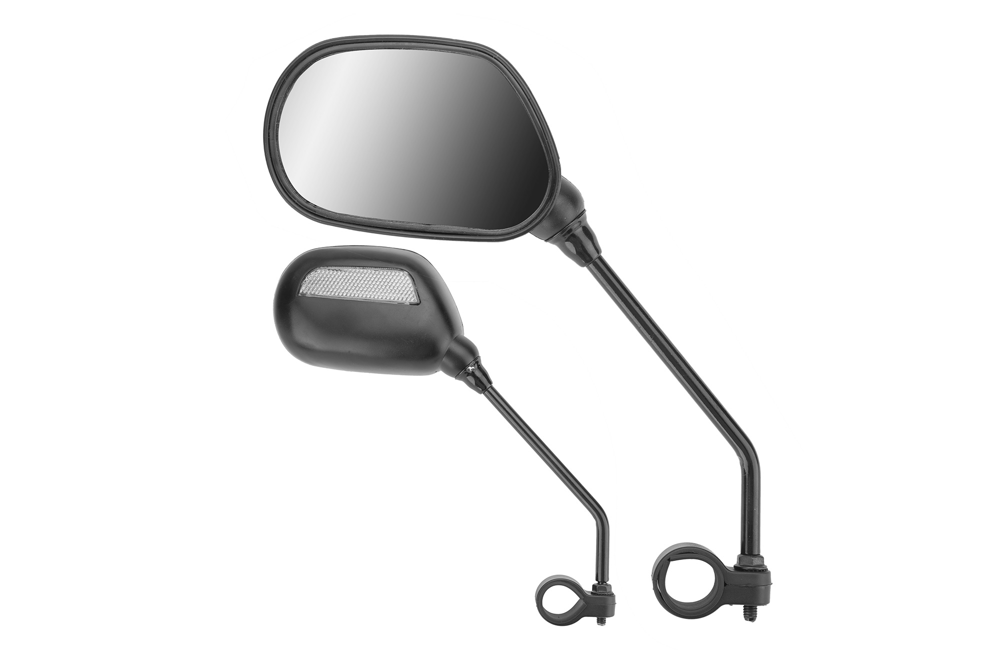 Зеркала заднего вида TEN-M-003, со световозвращателями, стальные, чёрные, к...