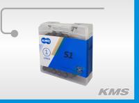 3202639-41 Цепь "KMC" S-1, 112 звеньев, 1/2 X 1 1/8, для дорожного велосипеда, с замком