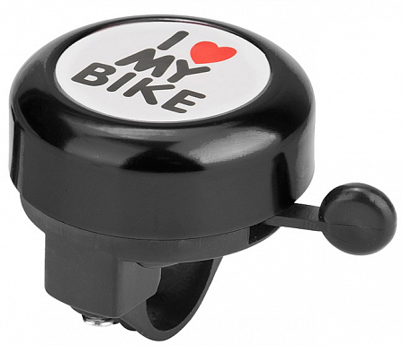 Звонок 45AE "I love my bike" алюминий/пластик