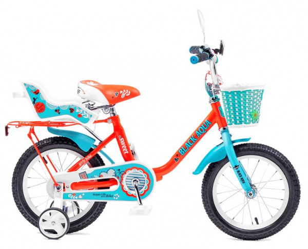KG1403 Велосипед Black Aqua Sweet 14" 1-ск.
