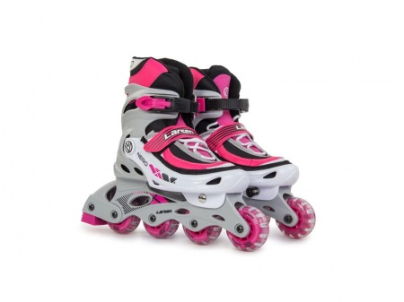 Ролики раздвижные Larsen Nero pink