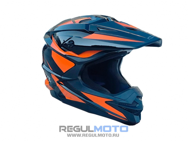 305200-5 Шлем KIOSHI Holeshot 803 кроссовый (XXL черный-оранжевый)