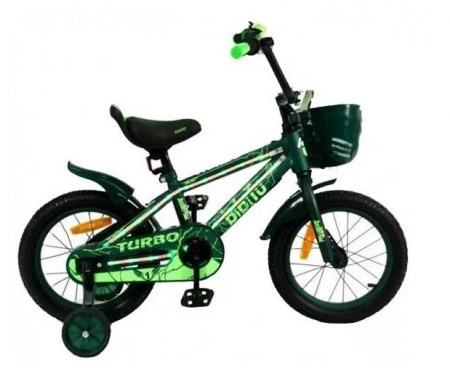 B18T1-GNN Велосипед Bibitu Turbo 18" 1-ск. (зеленый неон)