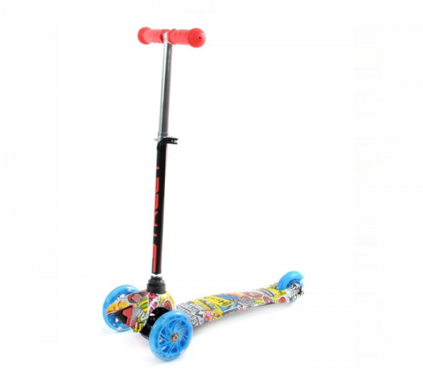 RR1-S Самокат 3-х колесный с принтом