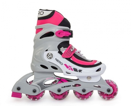 Ролики раздвижные Larsen Nero pink