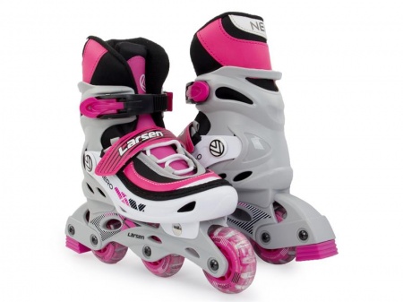 Ролики раздвижные Larsen Nero pink