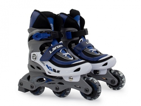 Ролики раздвижные Larsen Nero blue