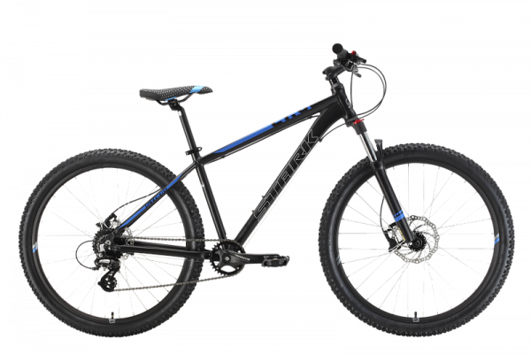 Велосипед Stark HUNTER 27.3HD 27,5" 8-ск. (18" черный-голубой) HQ-0005006