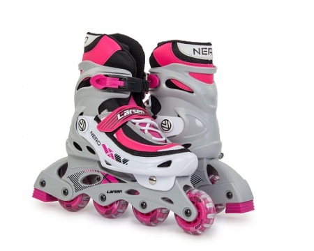 Ролики раздвижные Larsen Nero pink