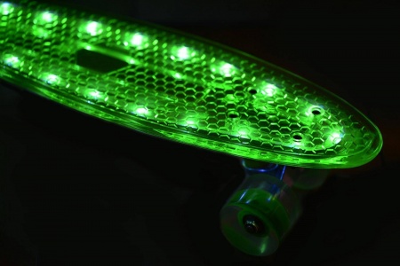 SK-2206PCD Пенниборд BlackAqua с подсветкой