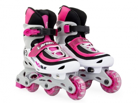 Ролики раздвижные Larsen Nero pink