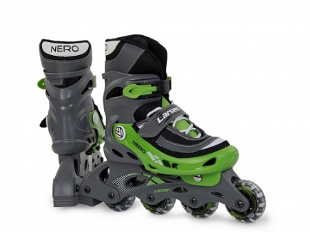 Ролики раздвижные Larsen Nero green